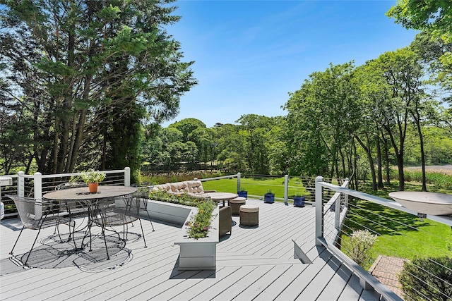 910 New Suffolk Ave, Mattituck, NY 11952 - deck featuring outdoor dining space