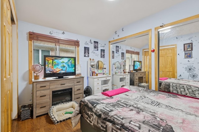 200-15 16th Ave, Bayside, NY 11360 - bedroom with lofted ceiling and wood finished floors