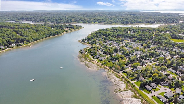 26 Adams Ave, Bayville, NY 11709 - aerial view of a heavily wooded area and a nearby body of water