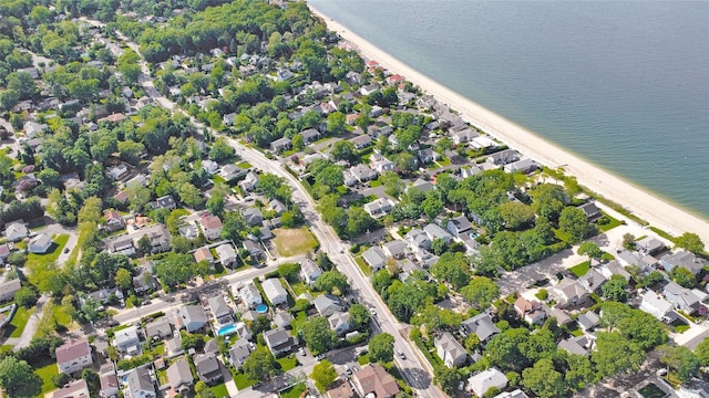 26 Adams Ave, Bayville, NY 11709 - aerial view of property and surrounding area featuring unending shoreline and nearby suburban area