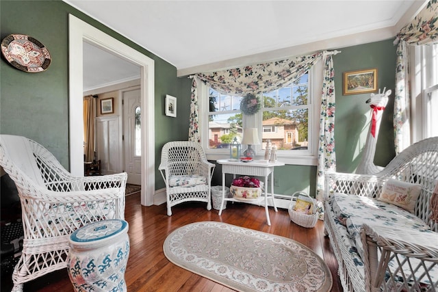 26 Adams Ave, Bayville, NY 11709 - sitting room featuring wood finished floors and baseboards