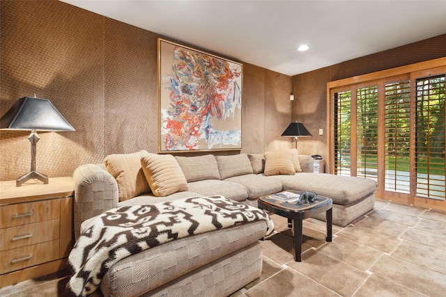 1 Polly Pk Rd, Rye, NY 10580 - living area with recessed lighting and light stone finish floors