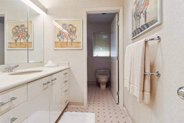 1 Polly Pk Rd, Rye, NY 10580 - bathroom featuring vanity, toilet, and baseboards