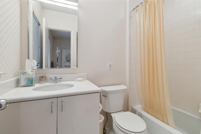 1 Polly Pk Rd, Rye, NY 10580 - bathroom featuring toilet, shower / tub combo with curtain, and vanity