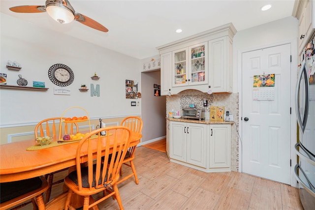 35 Futurity Pl, Staten Island, NY 10312 - dining room featuring recessed lighting, ceiling fan, and light wood-style flooring