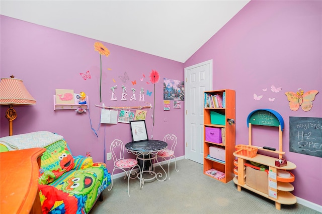 35 Futurity Pl, Staten Island, NY 10312 - playroom with carpet, lofted ceiling, and baseboards
