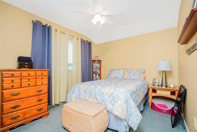 35 Futurity Pl, Staten Island, NY 10312 - carpeted bedroom with lofted ceiling and ceiling fan