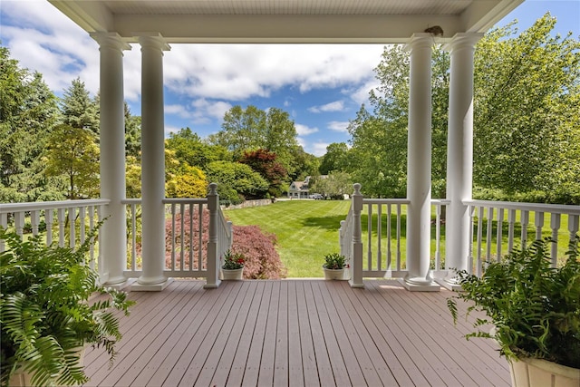 1 Majestic Rdg, Carmel, NY 10512 - porch featuring a lawn and view of scattered trees