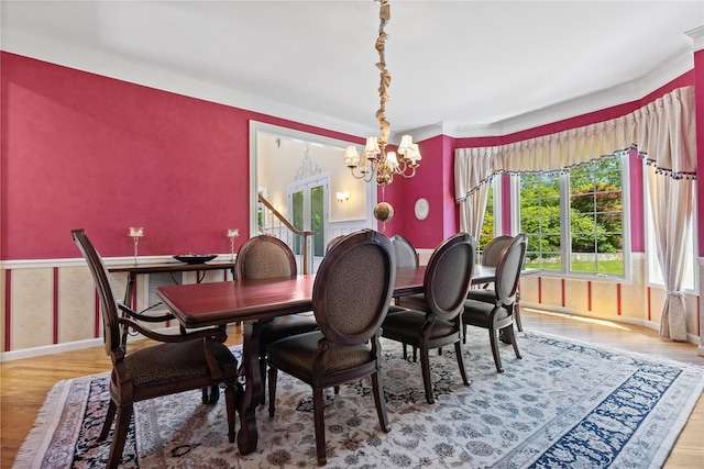 1 Majestic Rdg, Carmel, NY 10512 - dining space with a chandelier, wood finished floors, and baseboards