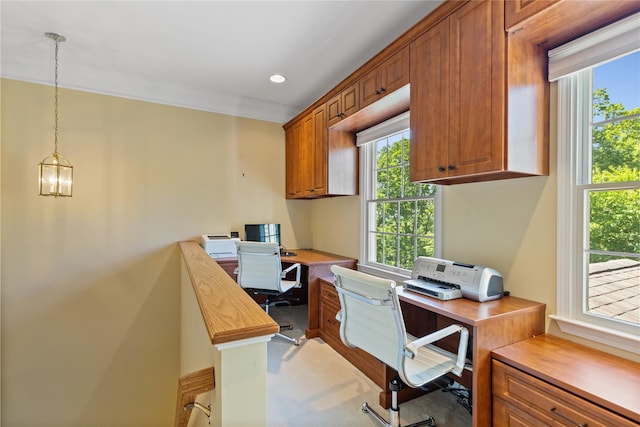 1 Majestic Rdg, Carmel, NY 10512 - office featuring ornamental molding and built in desk