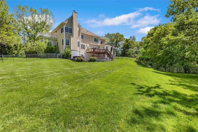 1 Majestic Rdg, Carmel, NY 10512 - view of yard with stairs and a wooden deck