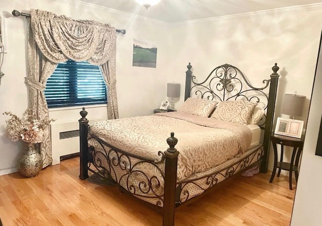 57-21 246th Cres Unit 1Fl, Douglaston, NY 11362 - bedroom with light wood-style flooring and crown molding