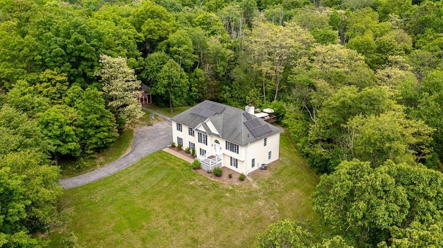 5692 Rte 82, Clinton Corners, NY 12514 - view from above of property with a heavily wooded area