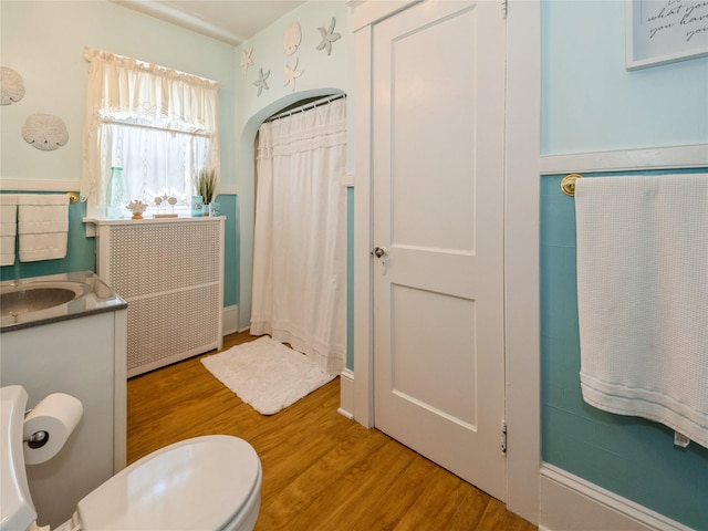 2 Mitchell Ave, Poughkeepsie, NY 12603 - bathroom with toilet, wood finished floors, and vanity