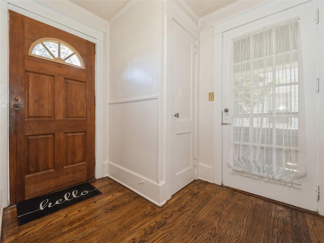 2 Mitchell Ave, Poughkeepsie, NY 12603 - foyer entrance featuring crown molding and dark wood finished floors