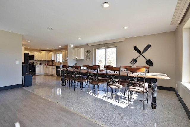 237 Hynes Rd, Poughquag, NY 12570 - dining room featuring baseboards, recessed lighting, and granite floors