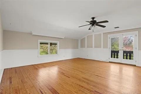 237 Hynes Rd, Poughquag, NY 12570 - unfurnished room featuring wood finished floors and a ceiling fan