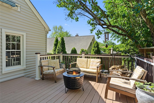 27 Luzern Rd, Dobbs Ferry, NY 10522 - wooden terrace with an outdoor living space with a fire pit