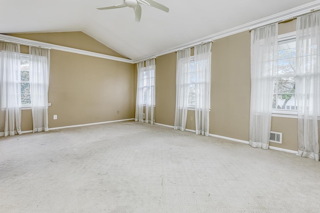 1 Lodi Ln, Monsey, NY 10952 - spare room with ceiling fan, vaulted ceiling, carpet flooring, and baseboards