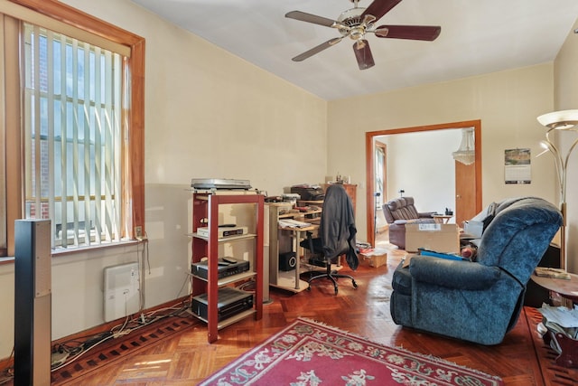 432 Amboy St, Brooklyn, NY 11212 - office area with ceiling fan