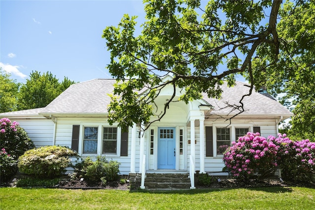 222 Lakeside Rd, Newburgh, NY 12550 - view of front of home with a shingled roof and a front yard