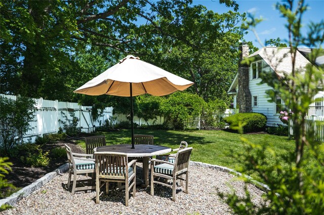 222 Lakeside Rd, Newburgh, NY 12550 - view of patio / terrace featuring outdoor dining area