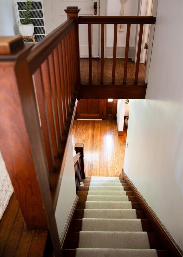 222 Lakeside Rd, Newburgh, NY 12550 - stairway with wood finished floors
