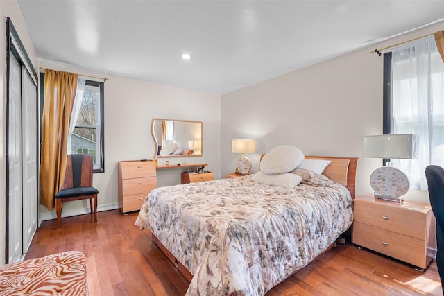 7 Crestwood Trl, Monroe, NY 10950 - bedroom featuring hardwood / wood-style floors, recessed lighting, a closet, and baseboards