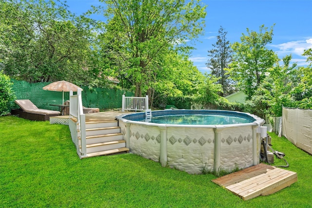 7 Crestwood Trl, Monroe, NY 10950 - view of pool with a wooden deck