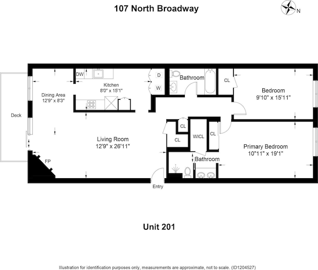 107 N Broadway Unit 201, White Plains, NY 10603 - property floor plan