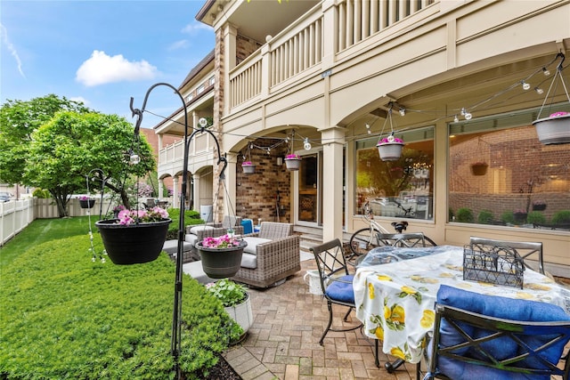 1229 Estates Ln Triplex, Unit Triplex, Bayside, NY 11360 - view of patio / terrace featuring a balcony and an outdoor hangout area
