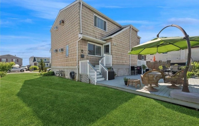 56 Yacht Club Rd, Babylon, NY 11702 - back of property featuring a lawn