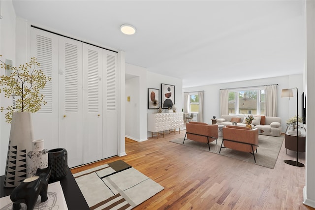 415 Gramatan Ave Unit 2C, Mount Vernon, NY 10552 - living area with light wood-style floors and baseboards