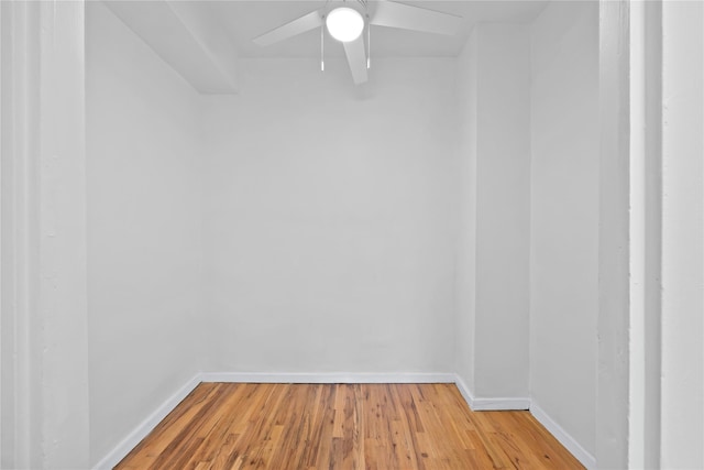 415 Gramatan Ave Unit 2C, Mount Vernon, NY 10552 - spare room featuring baseboards, light wood-style floors, and ceiling fan