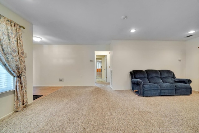 192 Theodore Dr, Coram, NY 11727 - living area featuring carpet floors and recessed lighting