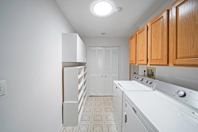 192 Theodore Dr, Coram, NY 11727 - washroom with separate washer and dryer, cabinet space, and light floors