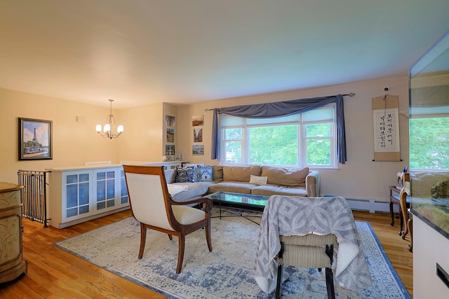 10 Cregan Pl, Monroe, NY 10950 - living area featuring a chandelier and light wood-type flooring