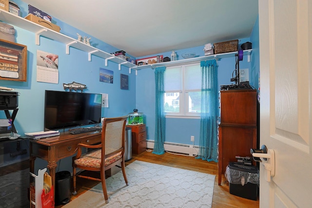 10 Cregan Pl, Monroe, NY 10950 - office space featuring a baseboard heating unit and wood finished floors