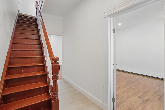 419 S 7th Ave, Mount Vernon, NY 10550 - stairs with wood finished floors and baseboards