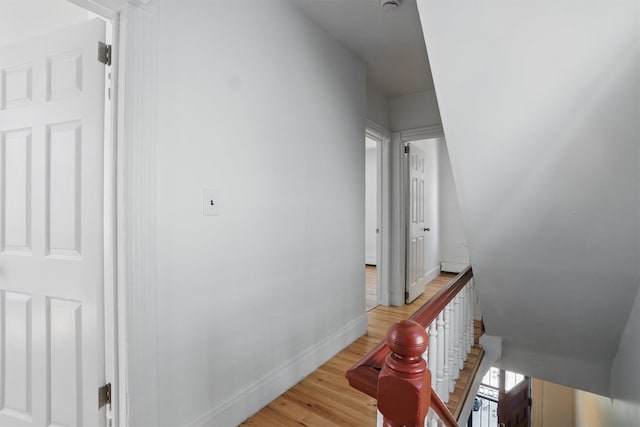 419 S 7th Ave, Mount Vernon, NY 10550 - hall with an upstairs landing, wood finished floors, and baseboards