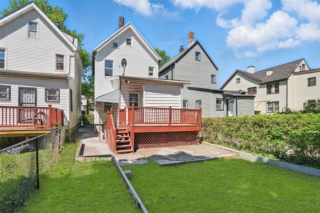 419 S 7th Ave, Mount Vernon, NY 10550 - back of house with a deck and a patio