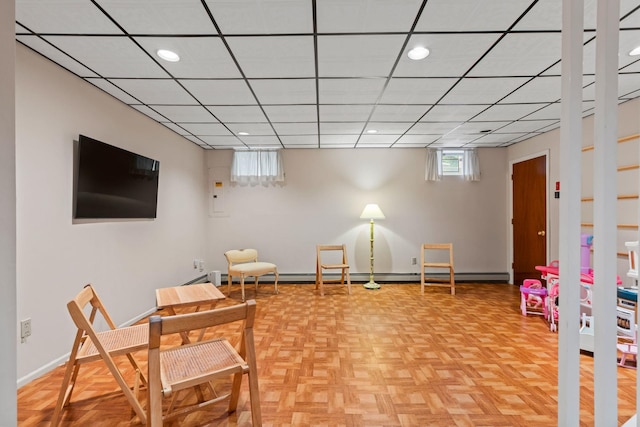 14 Battle Row, Old Bethpage, NY 11804 - living area with baseboards and recessed lighting