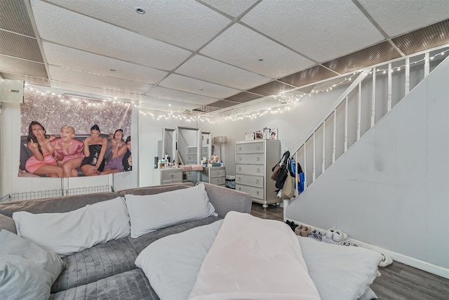 2808 Philip Ave, Bronx, NY 10465 - living area featuring wood finished floors and a drop ceiling