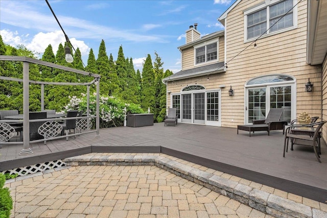 40 Carlisle Ln, East Islip, NY 11730 - view of patio / terrace featuring a wooden deck and an outdoor living space