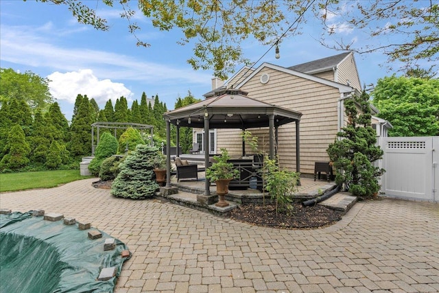 40 Carlisle Ln, East Islip, NY 11730 - view of patio / terrace with a gazebo and a gate