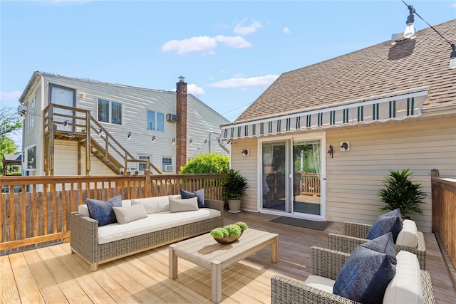 64 Chester Rd, Lynbrook, NY 11563 - deck with an outdoor hangout area