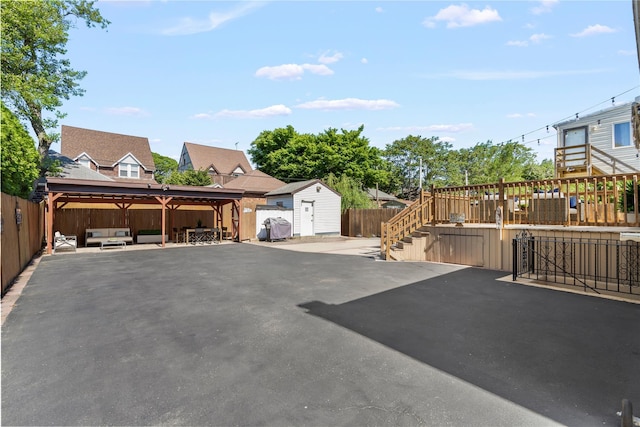 64 Chester Rd, Lynbrook, NY 11563 - exterior space with a gazebo and stairway