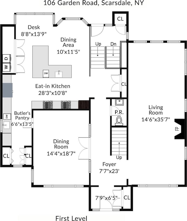 106 Garden Rd, Scarsdale, NY 10583 - floor plan / room layout