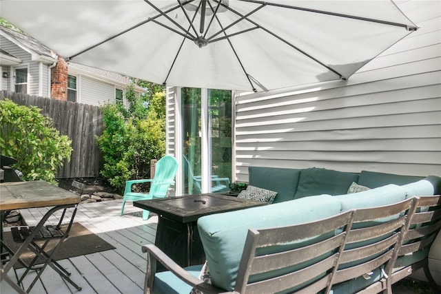 110 Sound Beach Blvd, Sound Beach, NY 11789 - wooden deck featuring an outdoor hangout area