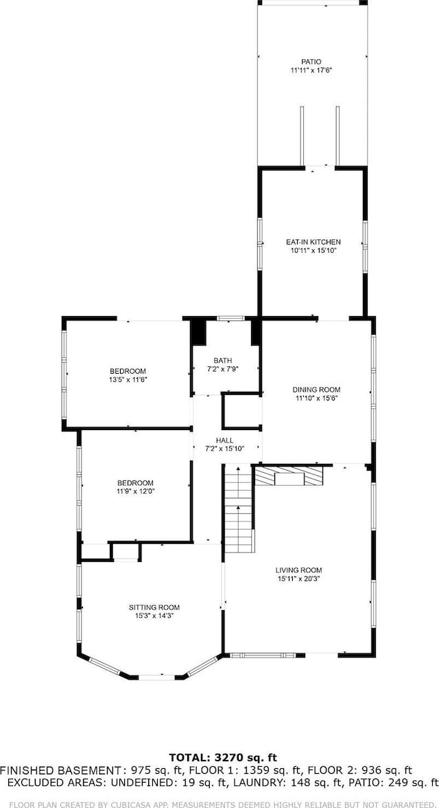 11 Whaley St, Freeport, NY 11520 - floor plan / room layout